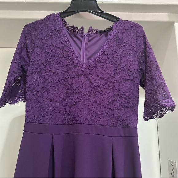 Purple Lace Formal Maxi Dress – Rephyllis Size Large NWT - Picture 8 of 11